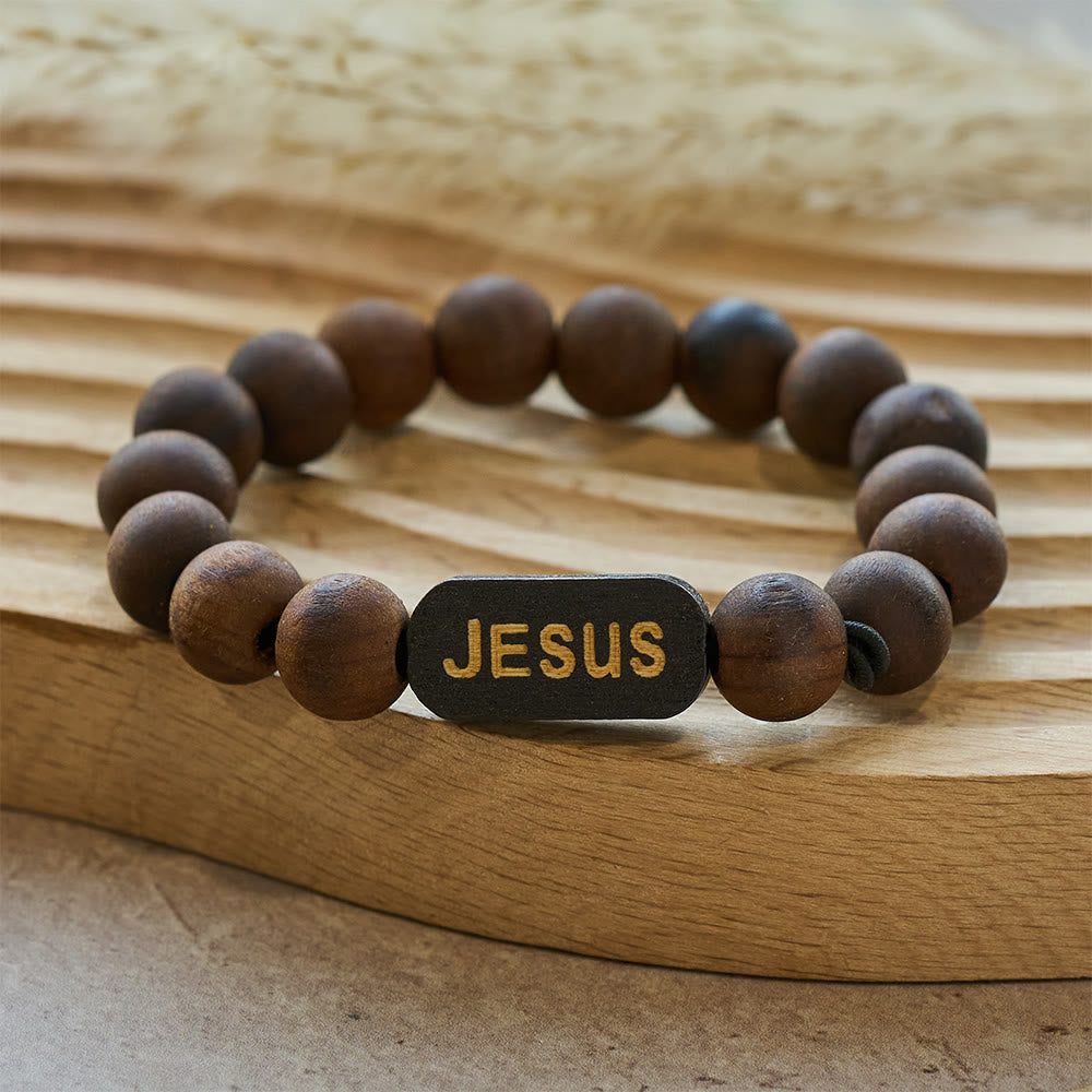 Pulsera de madera de Jesús Regalos de joyería