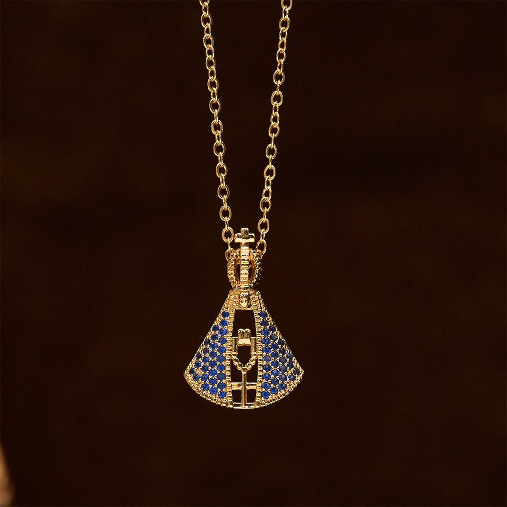Collier Pendentif Notre-Dame d'Aparecida Protection Divine Style Classique