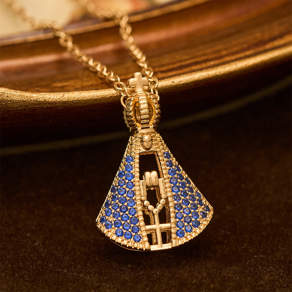Collier Pendentif Notre-Dame d'Aparecida Protection Divine Style Classique