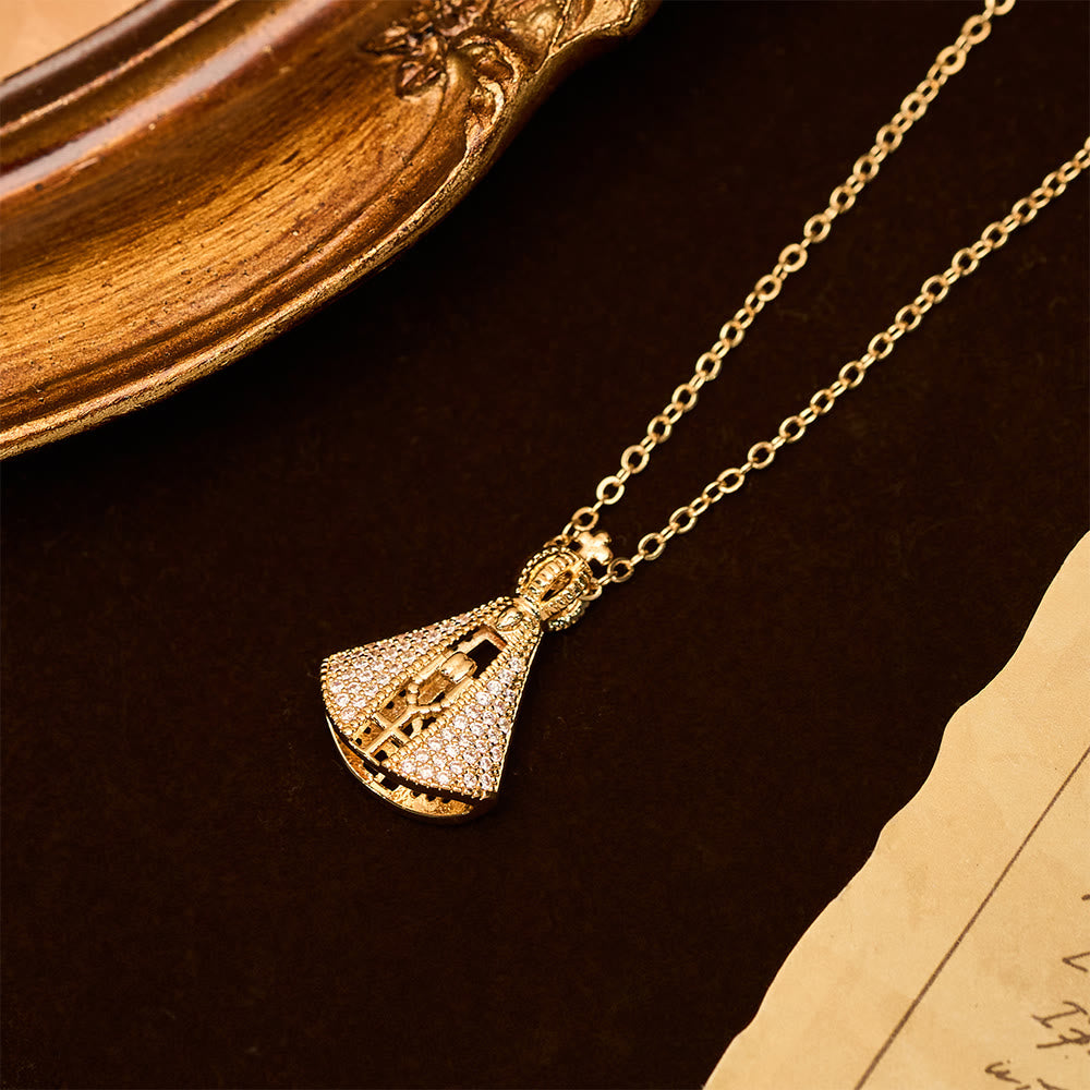 Collier Pendentif Notre-Dame d'Aparecida Protection Divine Style Classique