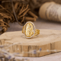 Notre-Dame de Guadalupe Bague Dorée, Confectionnée avec la Grâce Divine
