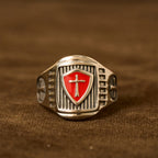 Anillo con Cruz del Escudo Templario - Un Emblema Sagrado de Valor y Fe