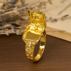 Anillo Cruz Relicario: Devoción y Recuerdo Sagrado