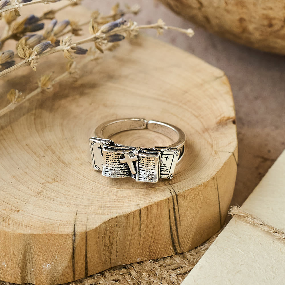 Anillo Bíblico con Cruz: Un Compañero Sagrado de Fe