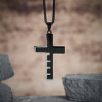 Modern Tri-Color Lord's Prayer Cross Necklace: Un Símbolo Sagrado Atemporal