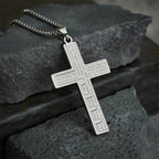 Modern Tri-Color Lord's Prayer Cross Necklace: Un Símbolo Sagrado Atemporal