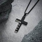 Modern Tri-Color Lord's Prayer Cross Necklace: Un Símbolo Sagrado Atemporal