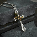 Collier Croix Couronne Bijoux Religieux