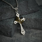 Collier Croix Couronne Bijoux Religieux