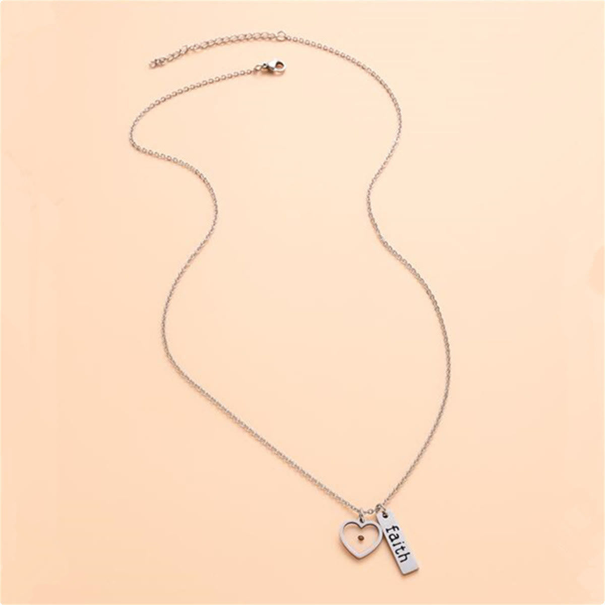 Collier Cœur et Goutte de Graine de Moutarde Foi : Un Symbole de Foi Petite mais Puissante