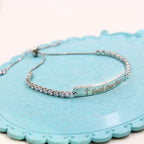Pulsera Fe Coraje Barra Cuatro Colores Metálica Grabada/Lisa
