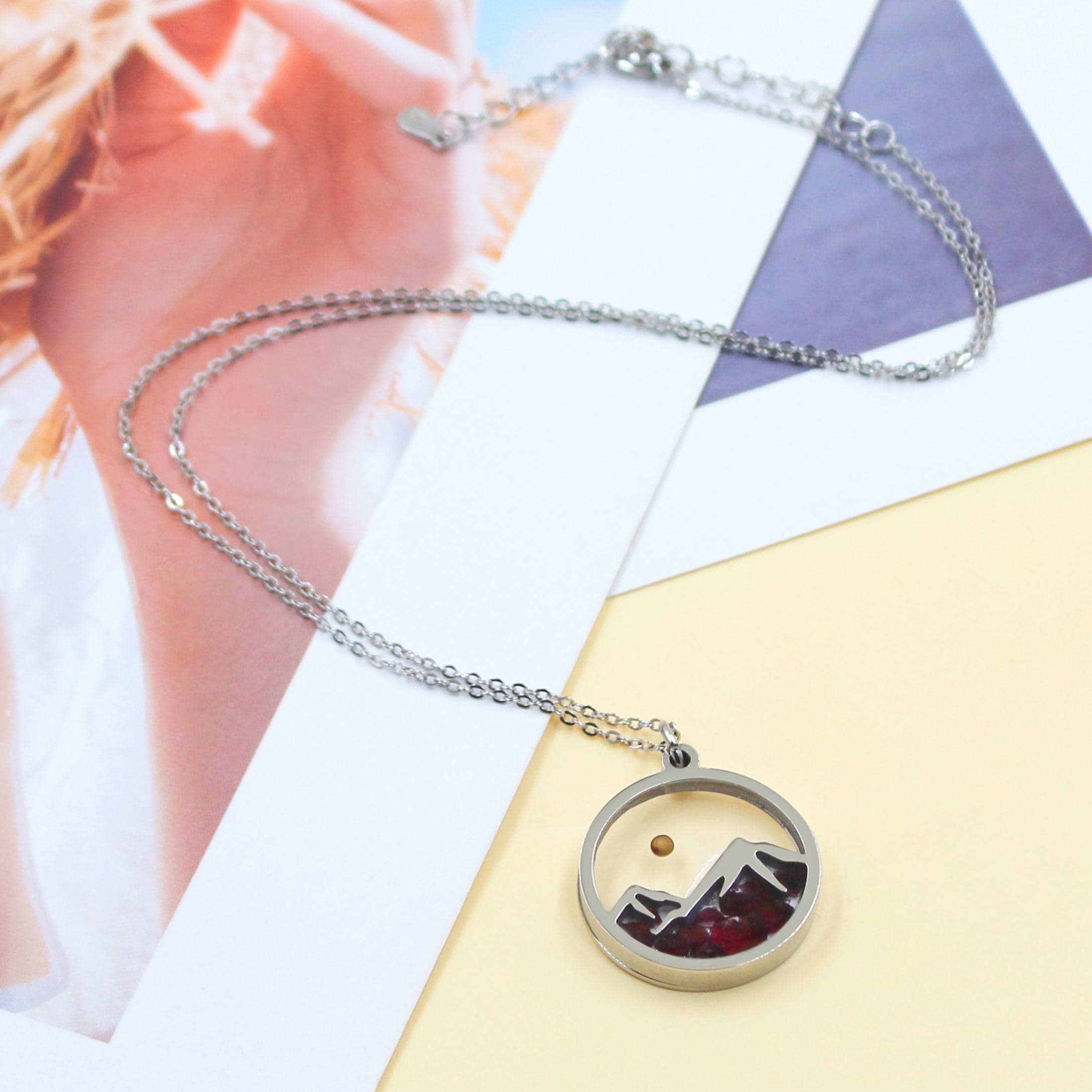 Collar de Montaña Semilla de Mostaza con Varias Piedras Preciosas: Un Símbolo de Fe Que Mueve Montañas