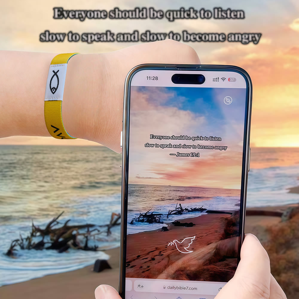 Pulsera NFC Símbolo Sagrado: Desbloqueando Versículos Divinos Diarios con un Toque