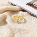 Anillo de la Virgen de estilo Corazón/Luna/Oval: Devoción Sagrada y Gracia Radiante