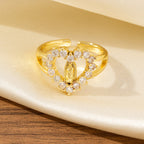 Anillo de la Virgen de estilo Corazón/Luna/Oval: Devoción Sagrada y Gracia Radiante