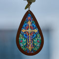 Boucles d'oreilles Glorious Grace Gouttes d'eau inspirées de l'art coloré des vitraux d'église VIP