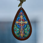 Boucles d'oreilles Glorious Grace Gouttes d'eau inspirées de l'art coloré des vitraux d'église VIP
