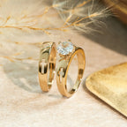 Set de anillos apilables de banda cruzada: Símbolo atemporal de fe y luz eterna