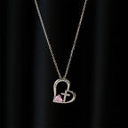 Collar Corazón Cruz "Soy un Hijo de Dios" con Detalles de Circonita: Una Prueba de Identidad Celestial