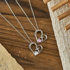 Collar Corazón Cruz "Soy un Hijo de Dios" con Detalles de Circonita: Una Prueba de Identidad Celestial