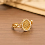 Bague Infini Notre-Dame en Zircon : Emblème de la Grâce Mariale Éternelle