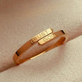 Bague à double-bande « TRUST GOD » : Fidèle compagne de la confiance divine