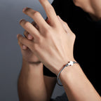 Bracelet de dévotion quotidienne avec charm Croix de Saint Benoît et Médaille Miraculeuse