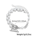 Bracelet de la Médaille Miraculeuse Notre-Dame et de Saint Benoît