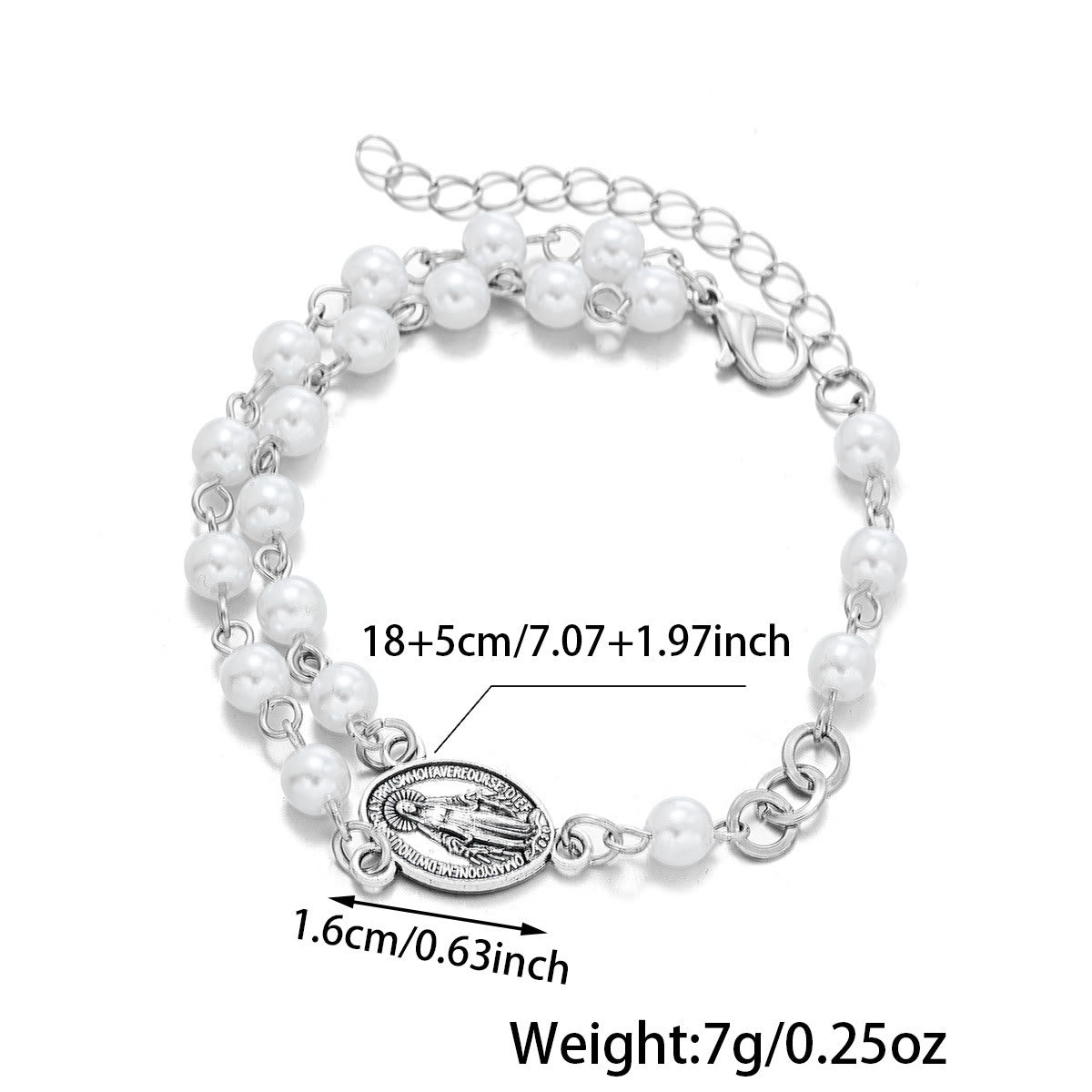 Our Lady Miraculous Medal St. Benedict Bracelet