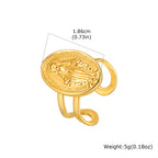 Bague réglable ouverte Notre-Dame Médaille Miraculeuse CZ Halo Foi