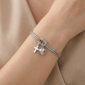 Bracelet Ajustable Nœud d'Amour Cœur Entrelacé : Emblème de Dévotion et de Grâce Divine