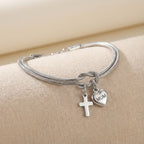 Bracelet Ajustable Nœud d'Amour Cœur Entrelacé : Emblème de Dévotion et de Grâce Divine