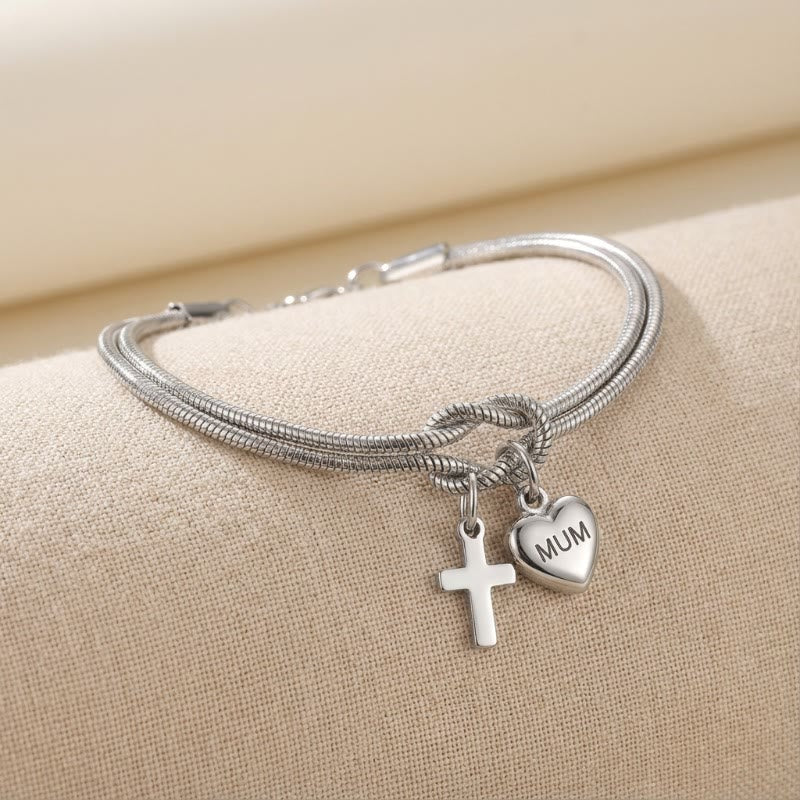 Bracelet Ajustable Nœud d'Amour Cœur Entrelacé : Emblème de Dévotion et de Grâce Divine