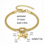 Bracelet Ajustable Nœud d'Amour Cœur Entrelacé : Emblème de Dévotion et de Grâce Divine