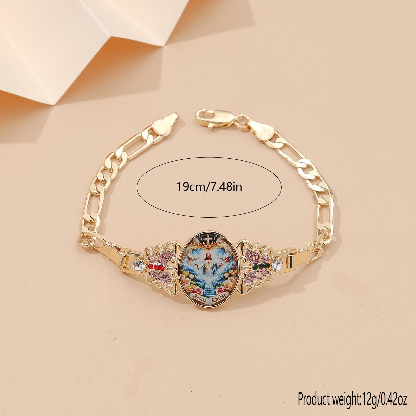 Pulsera de Jesucristo y mariposa: Elevando la devoción diaria con simbolismo sagrado
