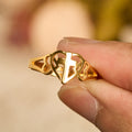 Bague réglable Cœur et Croix éternels : un cadeau de grâce et d'intercession divine
