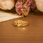 Bague réglable Cœur et Croix éternels : un cadeau de grâce et d'intercession divine