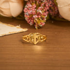 Bague réglable Cœur et Croix éternels : un cadeau de grâce et d'intercession divine
