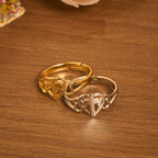 Bague réglable Cœur et Croix éternels : un cadeau de grâce et d'intercession divine