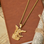 Collier avec pendentif Archange Saint Michel bicolore : Emblème de protection divine