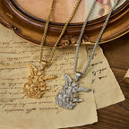 Collier avec pendentif Archange Saint Michel bicolore : Emblème de protection divine