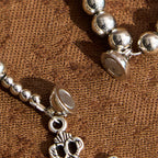 Pulsera de rosario magnética Sagrado Tono Plateado: Oración y pulsera 2 en 1