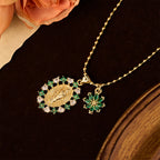 Parure collier Notre-Dame ornée et croix ailée : Emblème de protection spirituelle