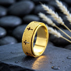 Anillo giratorio con cruz, alivia el estrés: Emblema de fe inquebrantable