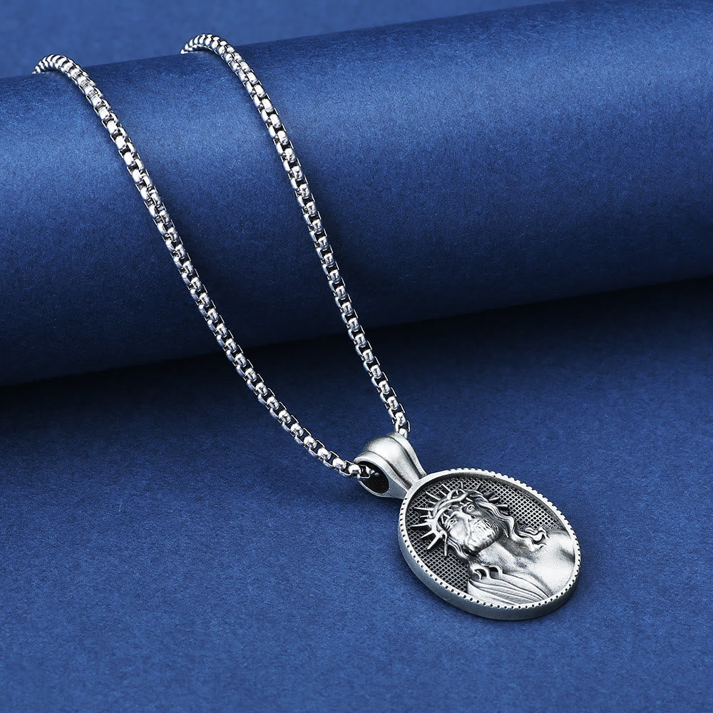 Collier amulette Jésus Couronne d'épines