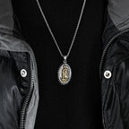Collar de Acero Inoxidable de 3 Colores de Nuestra Señora de Guadalupe