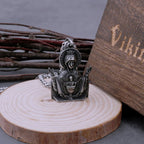 Collar con colgante de oración de la Virgen María de acero inoxidable, medallón católico, cadena de protección