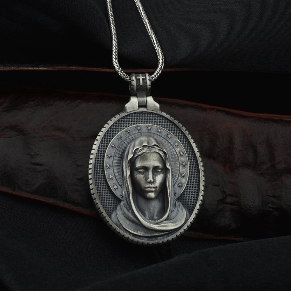 Collar de acero inoxidable Asunción de la Virgen María