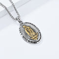 Collar de Acero Inoxidable de 3 Colores de Nuestra Señora de Guadalupe