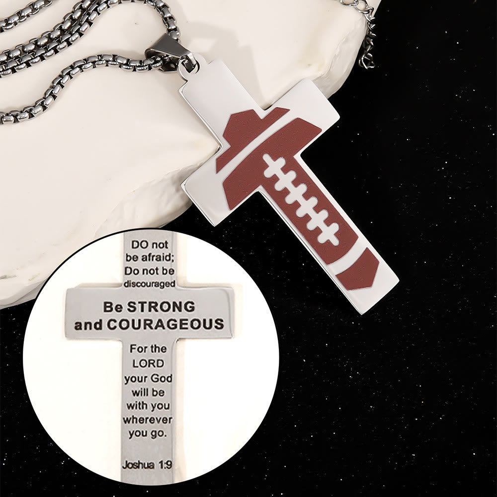 Collar Cruz de Oración por Bendiciones de Fútbol Estilo Deportivo
